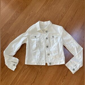 Aeropostale Cropped White Denim Jacket